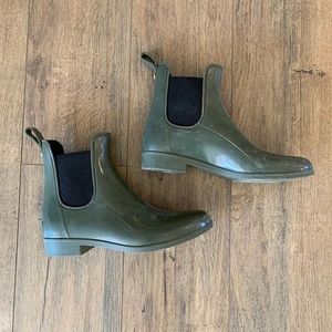 Sam Edelman green rain booties